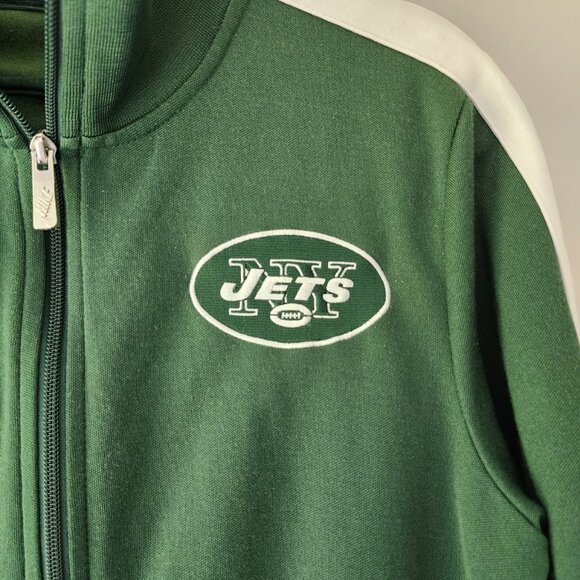 NIKE New York Jets NFL Full-Zip Track Jacket | Medium | Green On Field Apparel - Picture 3 of 9